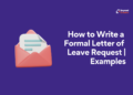 write formal letter leave request