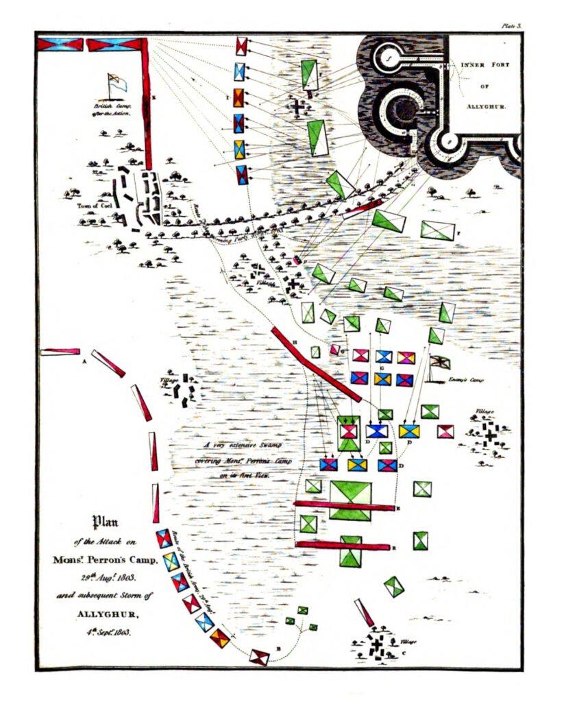 Aligarh Fort History: Lodi Fort to the 1803 Battle of Aligarh Historical print of the storming of Aligarh Fort in 1803