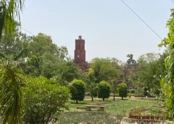 Clock tower on the Aligarh Muslim University campus