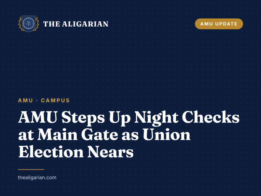 AMU Steps Up Night Checks at Main Gate as Union Election Nears amu night security checks main gate union election