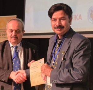 Prof. M. Waseem Raja being felicitated at the International Symposium on the Mughal Empire in Istanbul