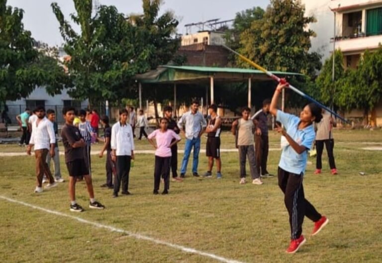 The Aligarian: AMU News, Alumni and Aligarh City Sukrati Gautam of AMU ABK High School throwing the javelin